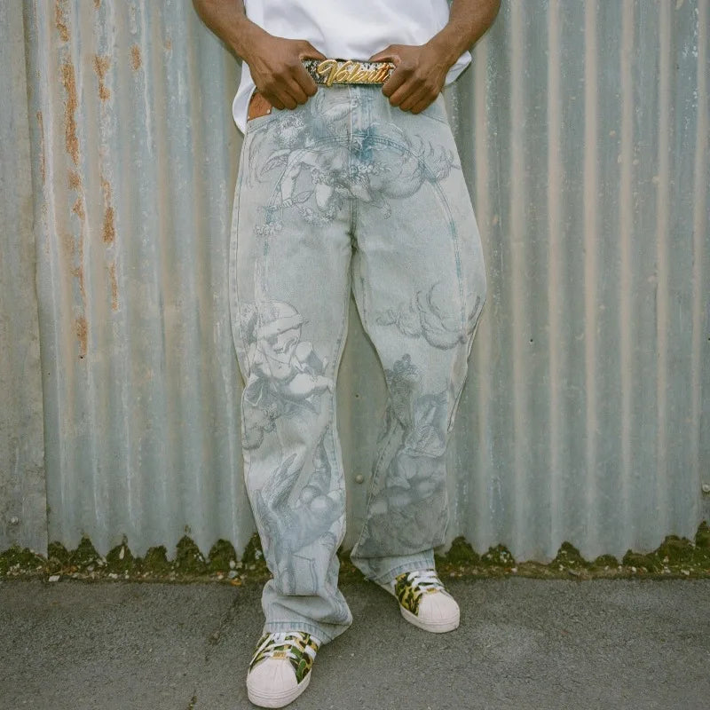 Angel Print Jeans