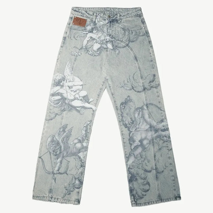 Angel Print Jeans